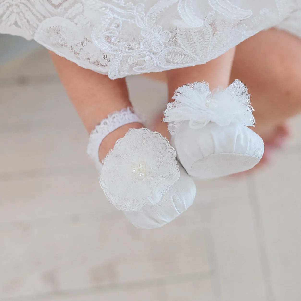 VERONICA Floral Baby Girl Booties