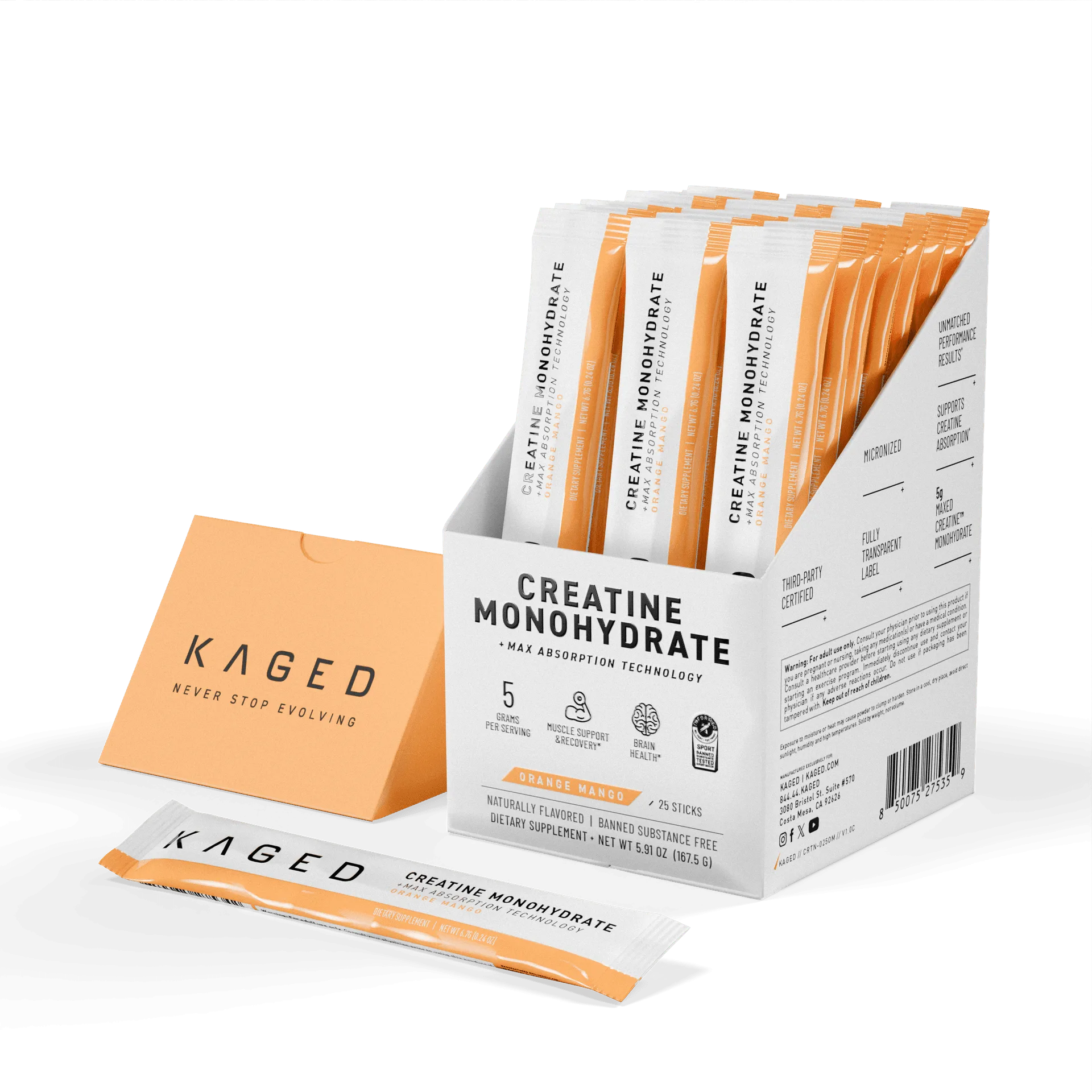 Creatine Monohydrate Stick Box - 25ct