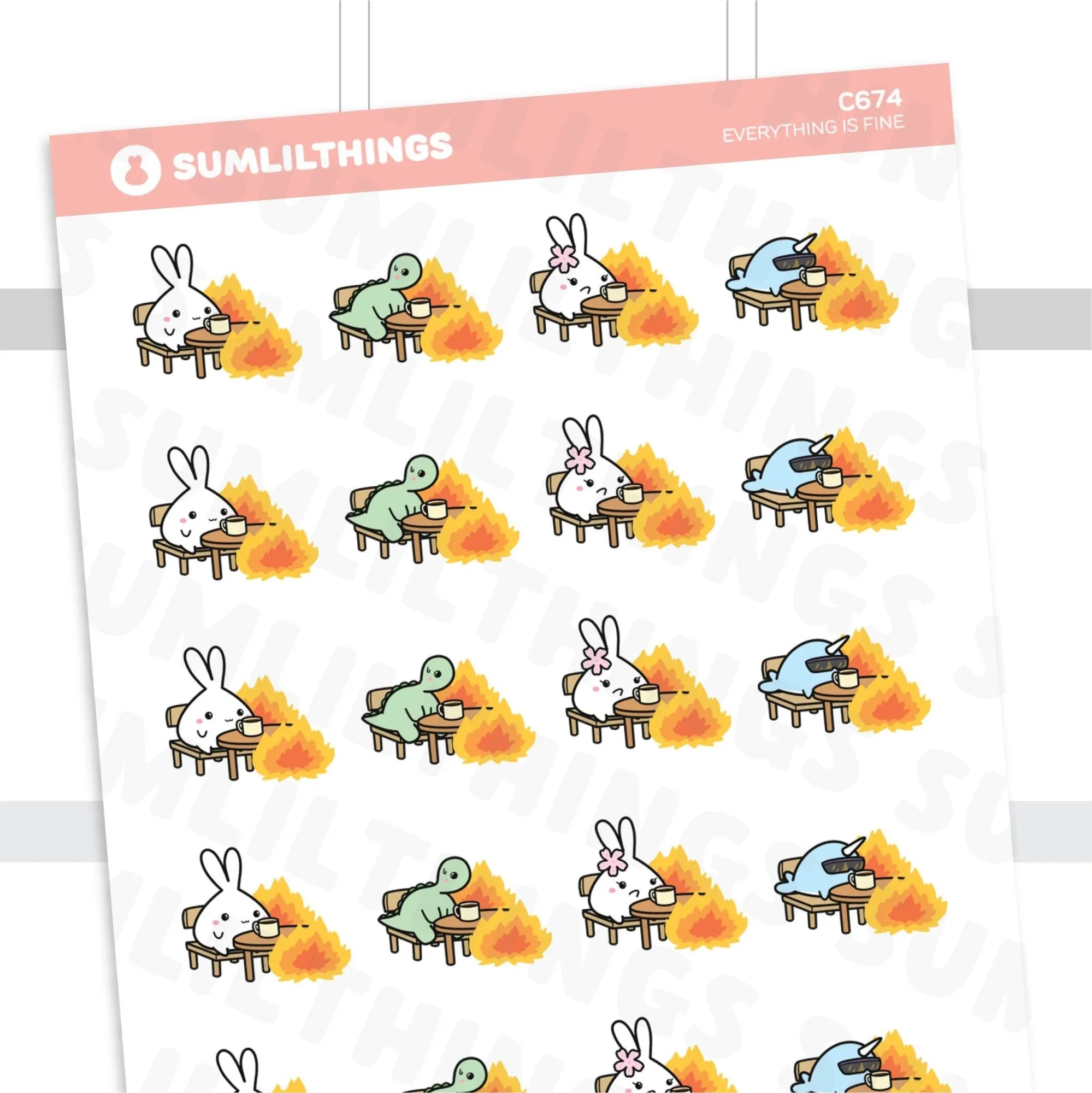 Everything is Fine Stickers