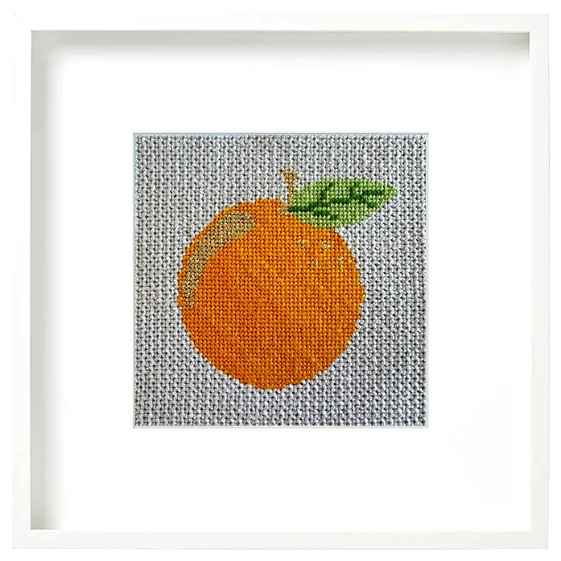 Kit de bordado em tela para iniciantes laranja