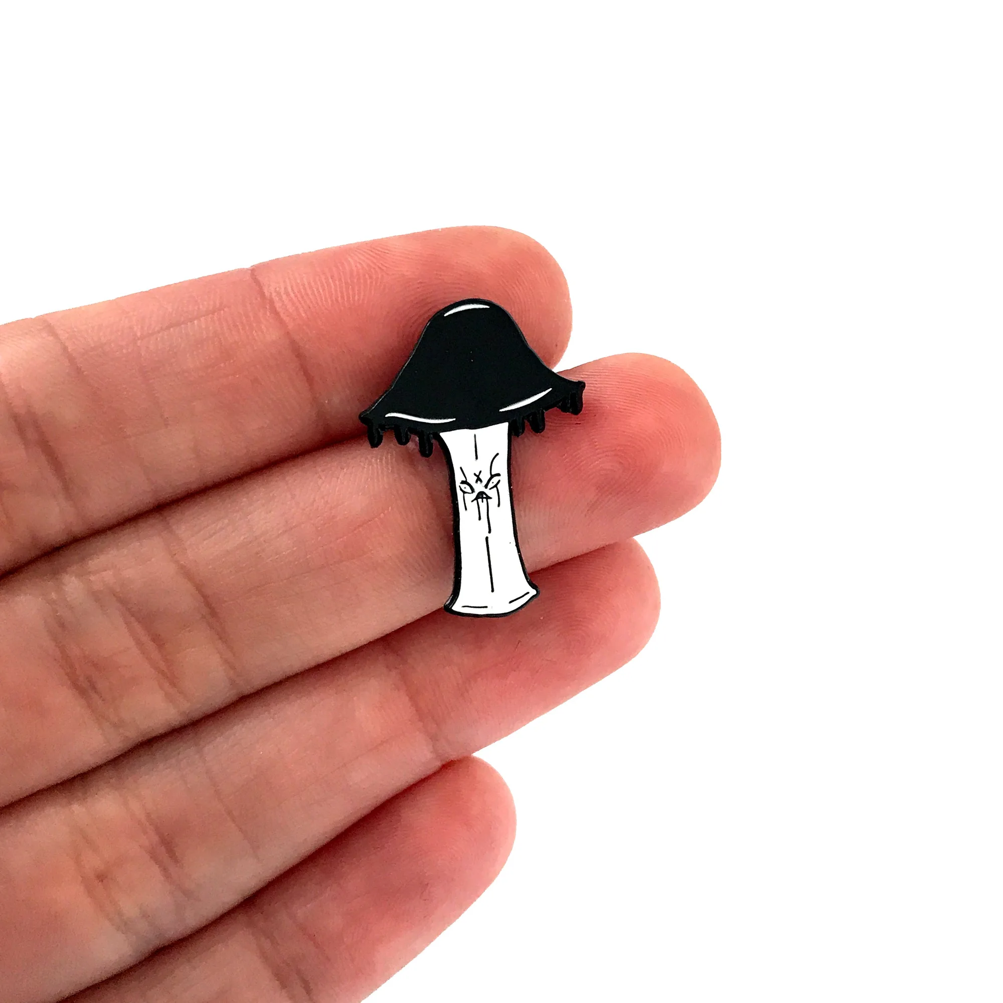 BLACK METAL MUSHROOM pin
