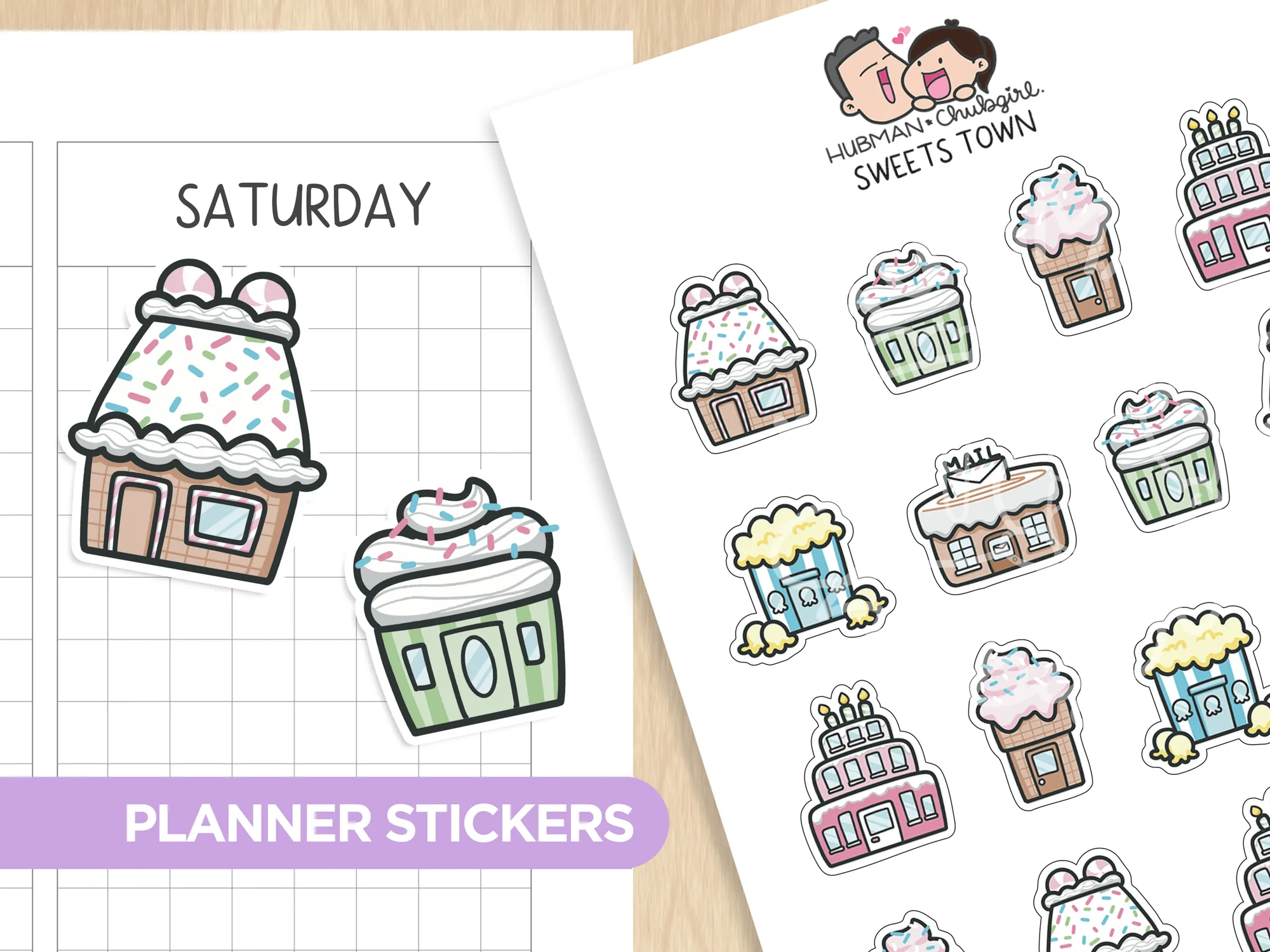 Sweets Town Planner Stickers
