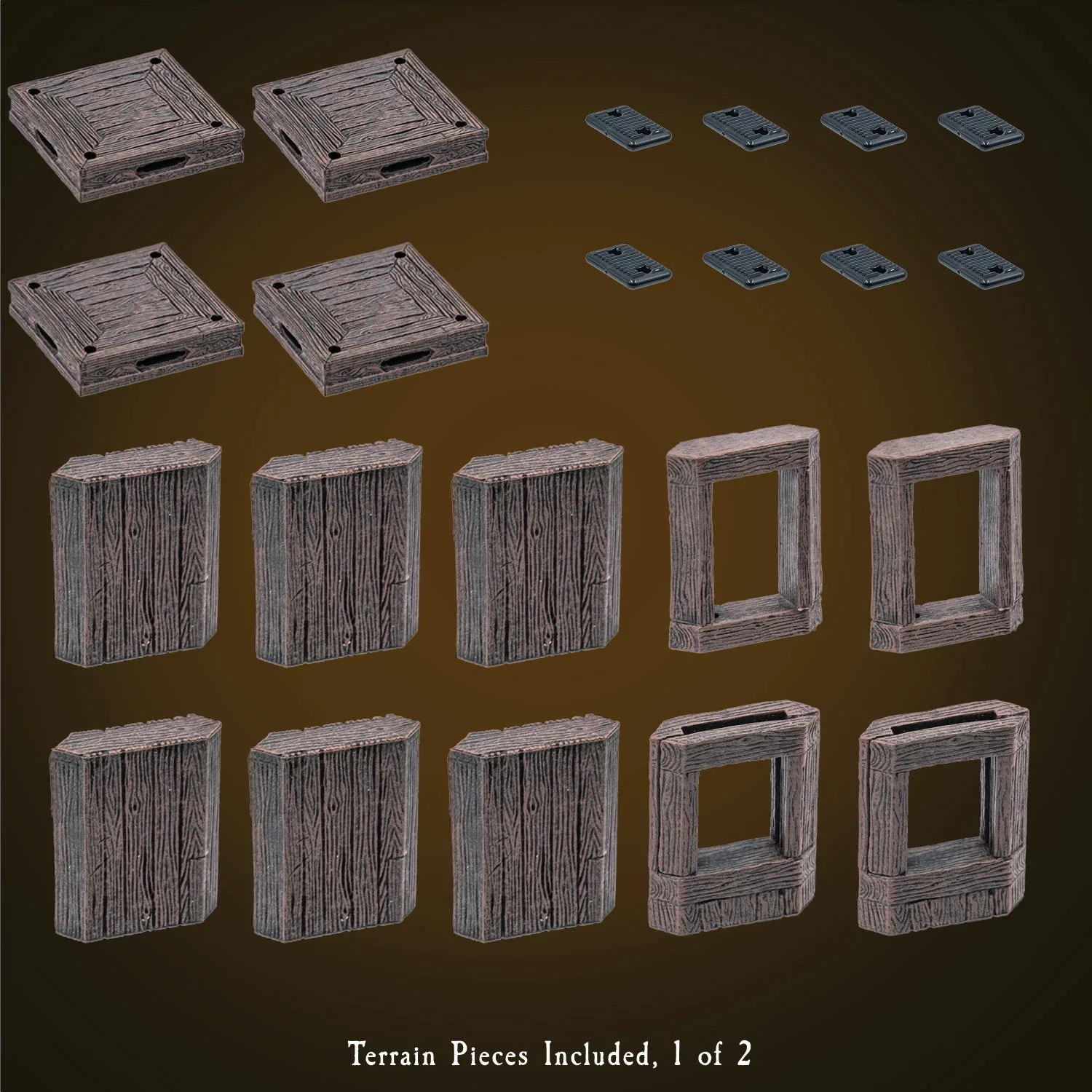 Rustic Wood - Narrow Walls & Posts (Painted)