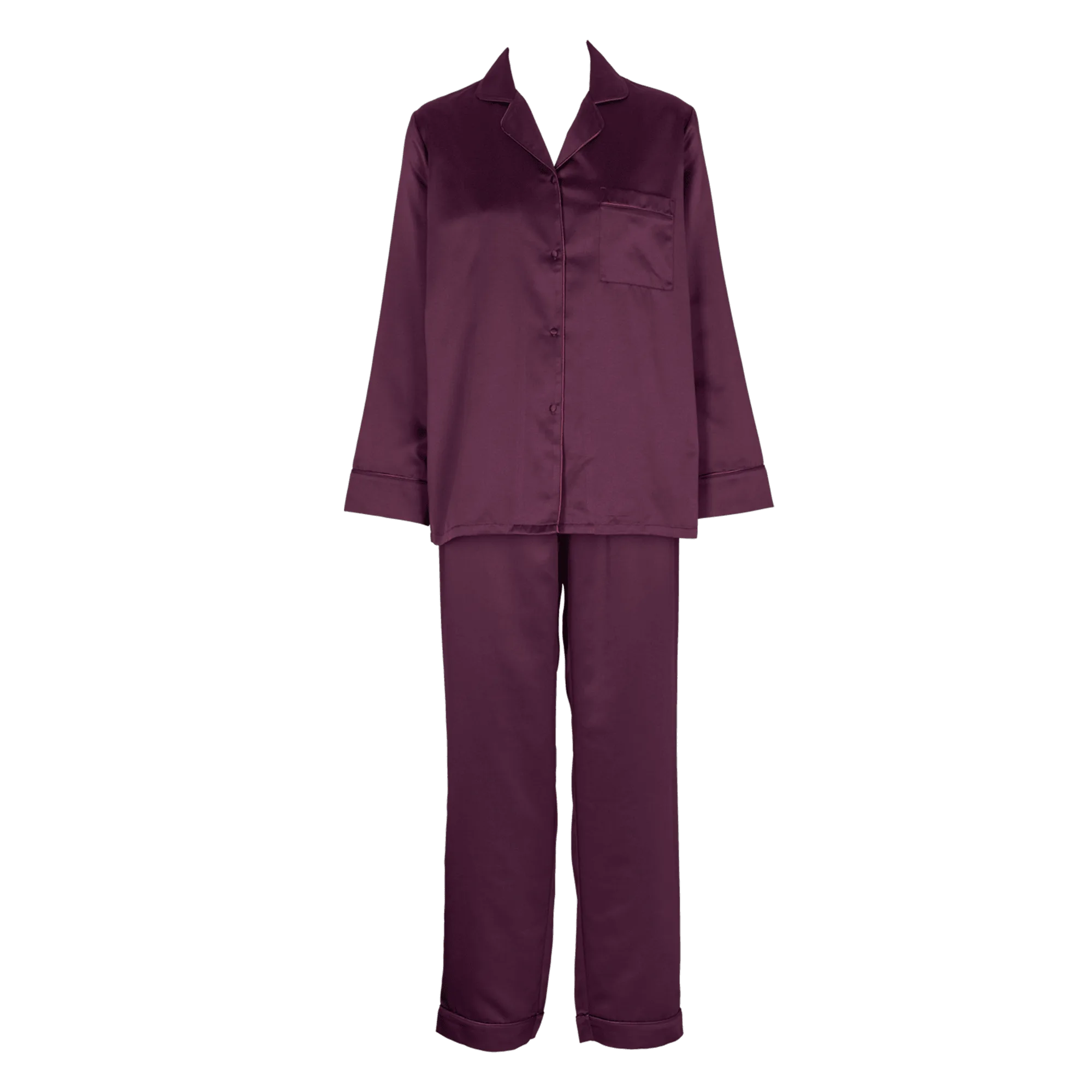 Leo sateen pyjamas - Potent purple