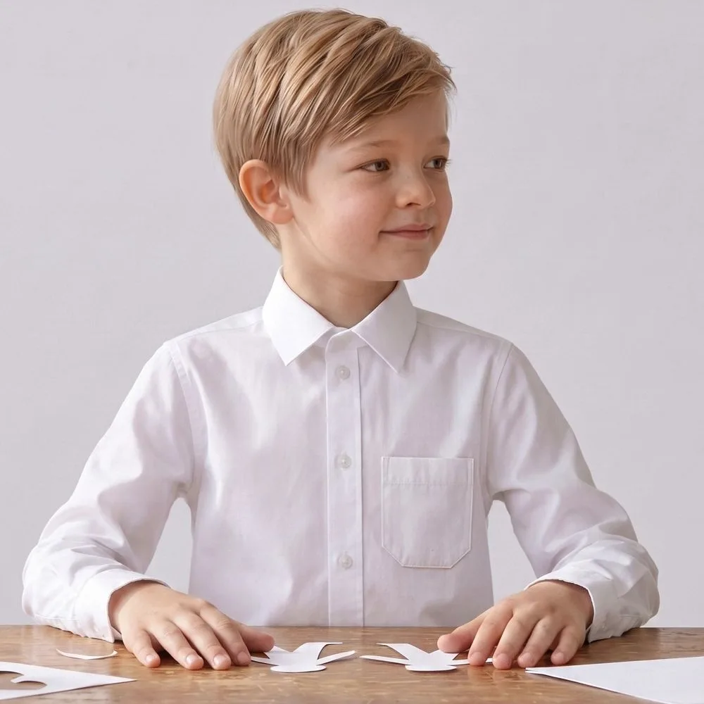 School Shirt Slim Fit - 100% Organic Cotton