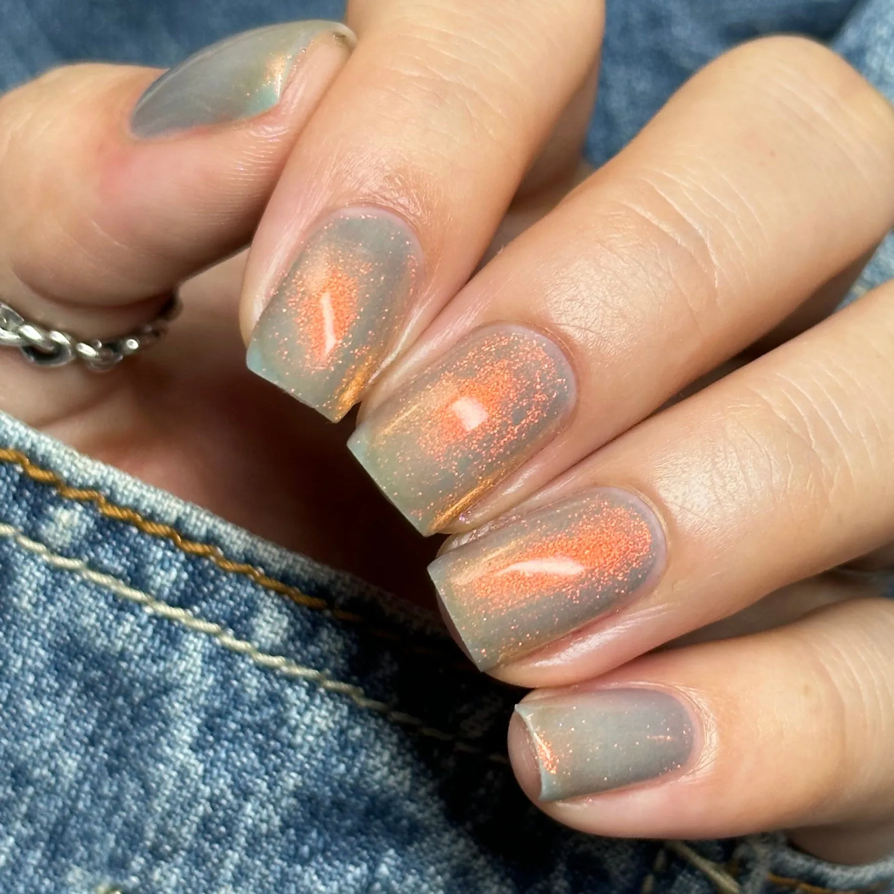 They See BB Rollin’ - Orange Shimmer Nail Polish - Trust the Shimmer Collection