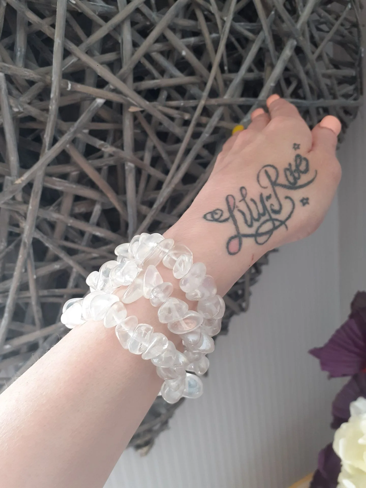 Bracciale Chunky con Chip di Pietra Angel Aura