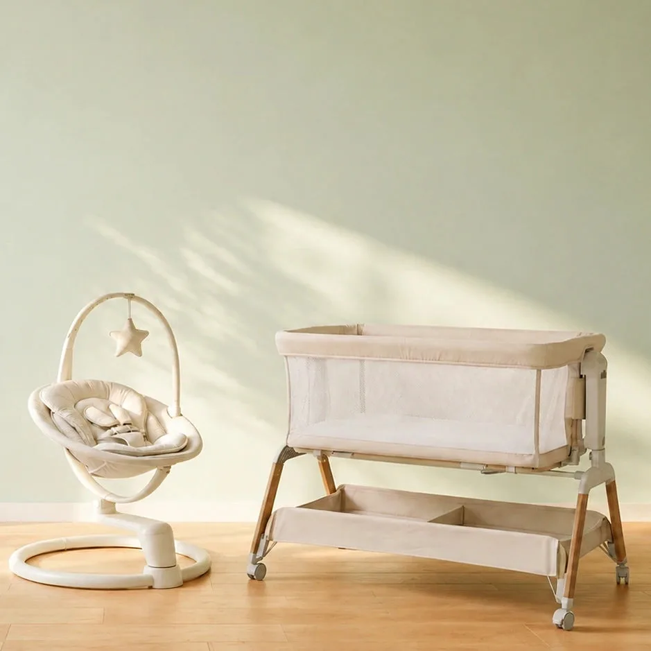Ensemble balancelle pour bébé et berceau de chevet – Coffret sommeil pour nouveau-né