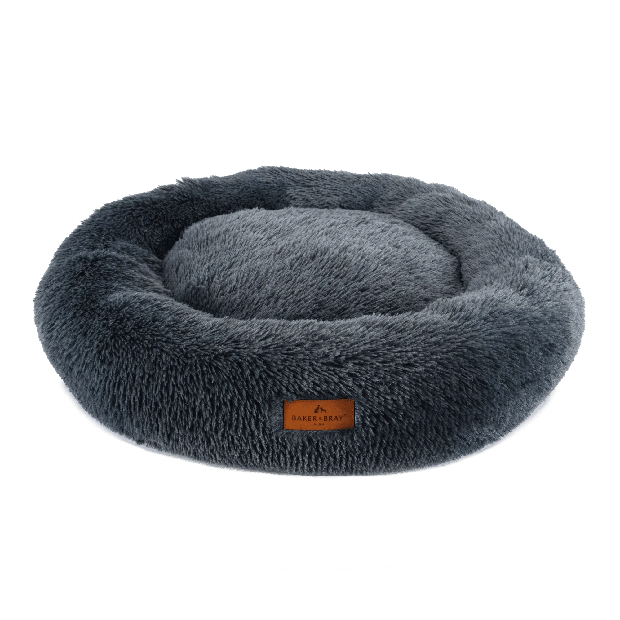 The Calming Donut Dog Bed by Baker & Bray in Dark Grey
