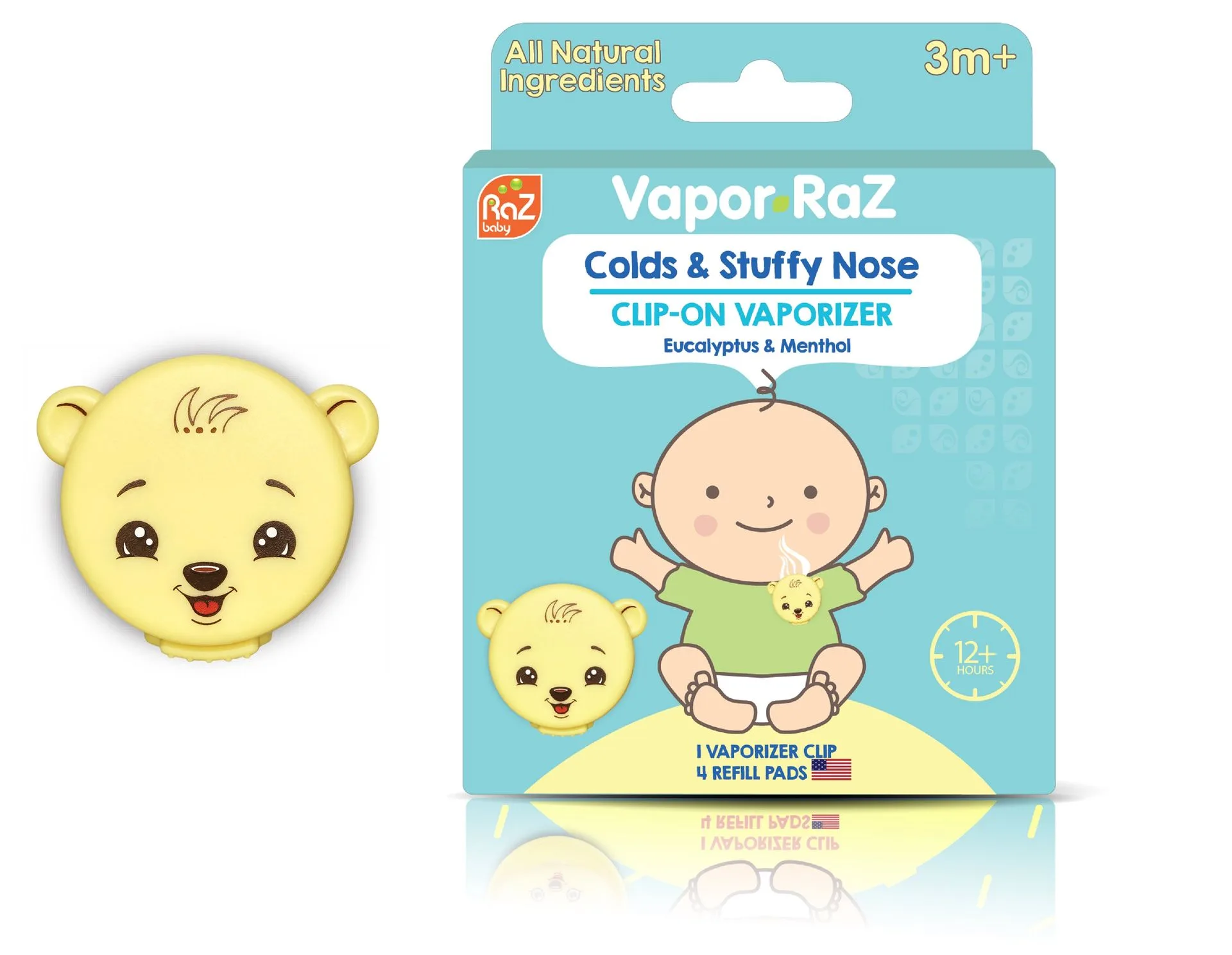 Come usare un vaporizzatore indossabile per tosse e raffreddore del bebè