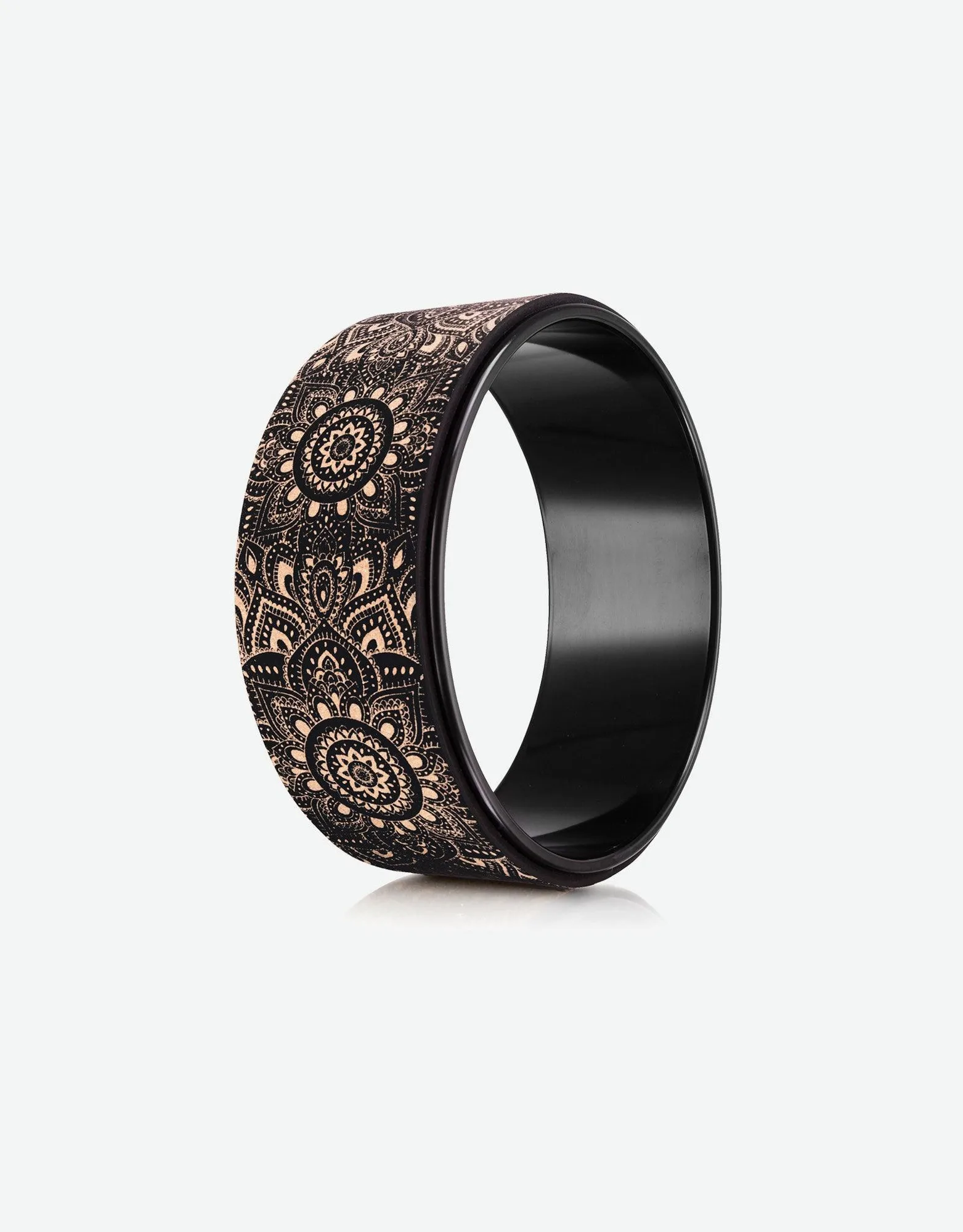 Cork Yoga Wheel - Mandala Black