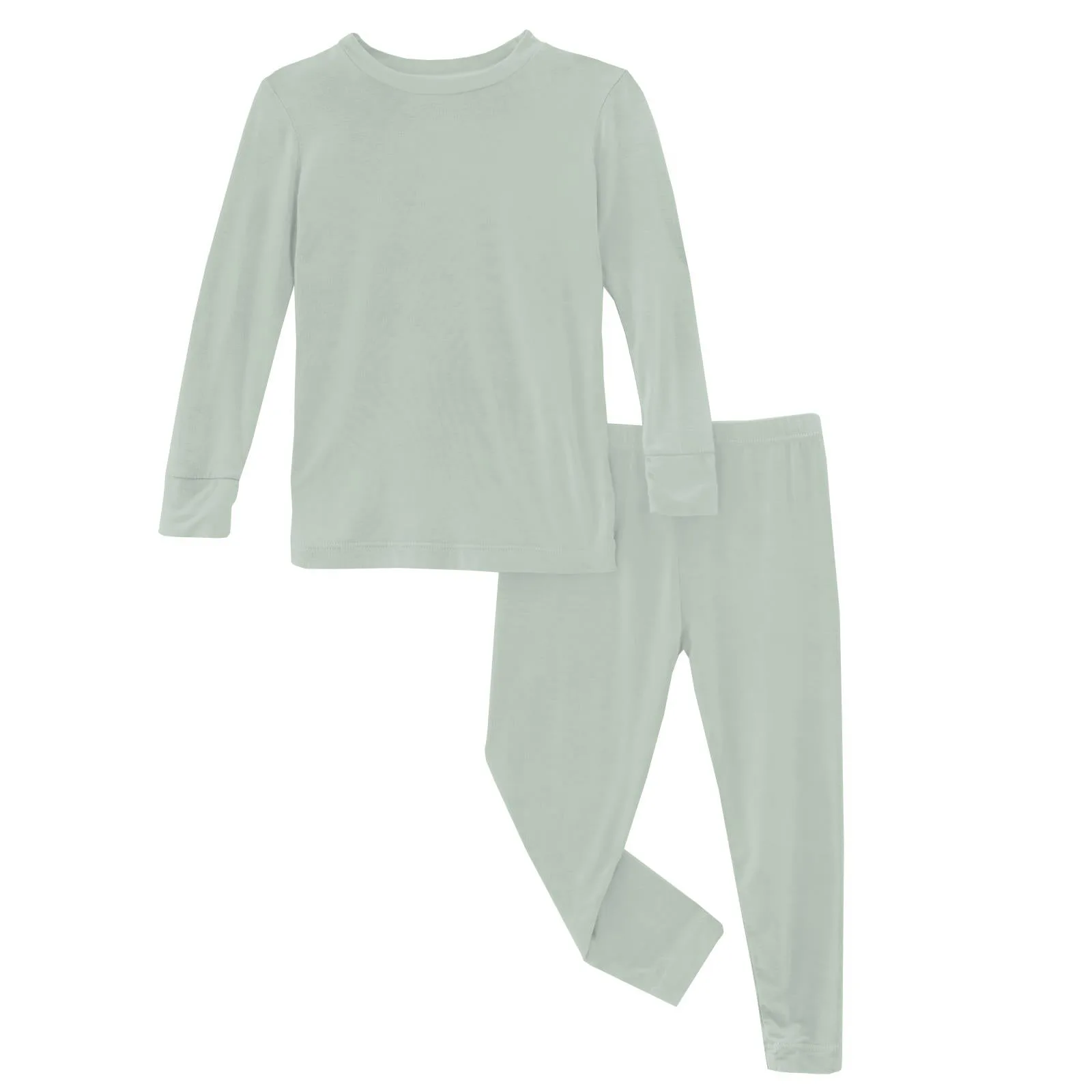 Long Sleeve Pajama Set in Aloe