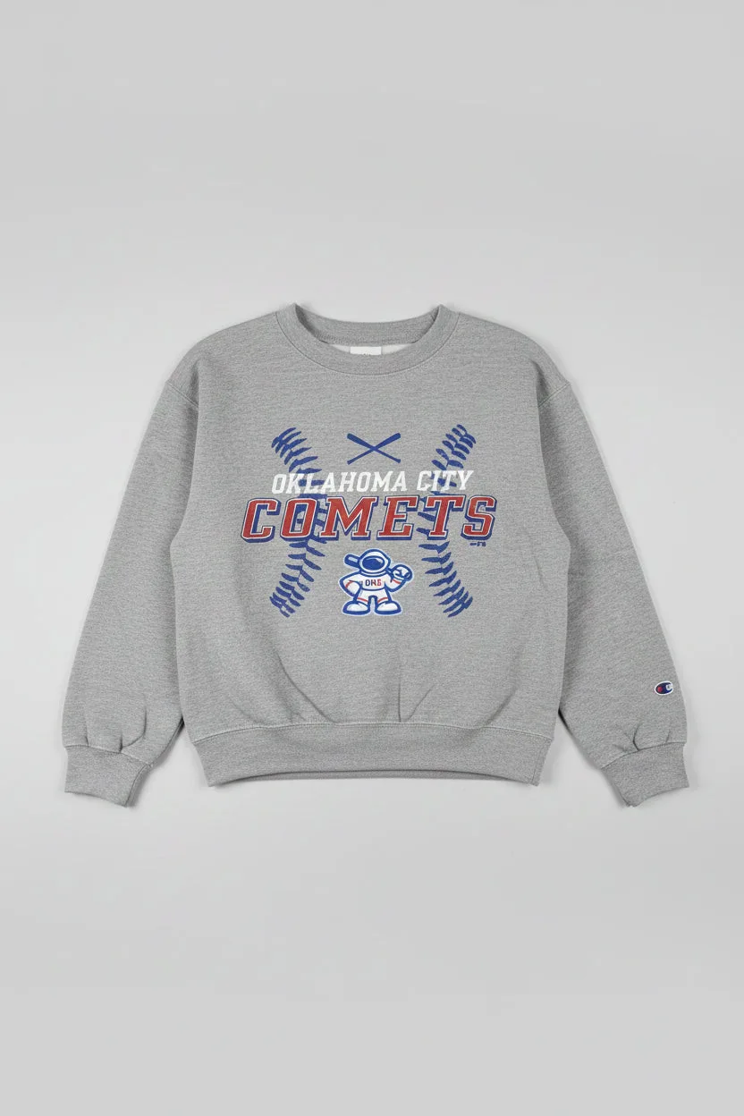 OKC Comets Youth Crewneck Sizing Guide