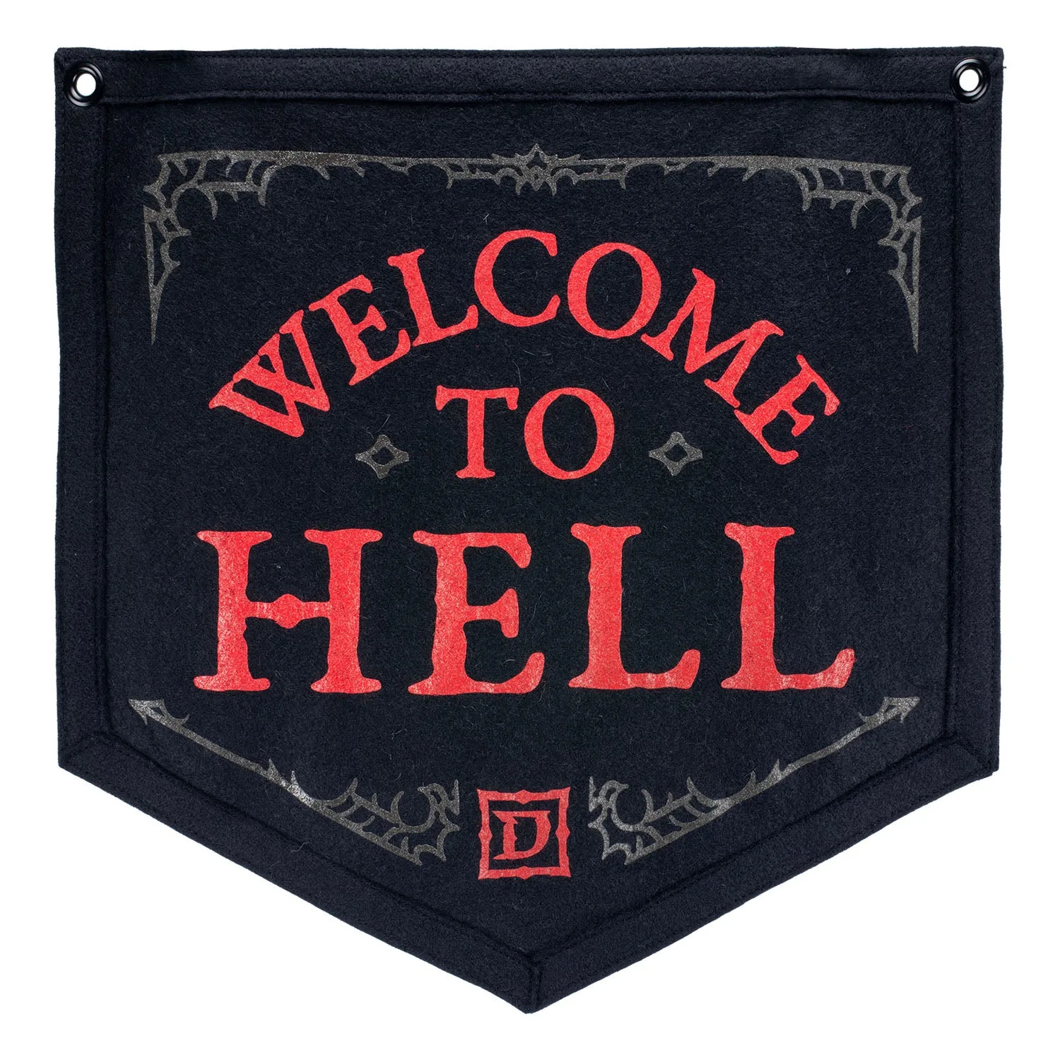 Diablo Welcome to Hell Camp Flag