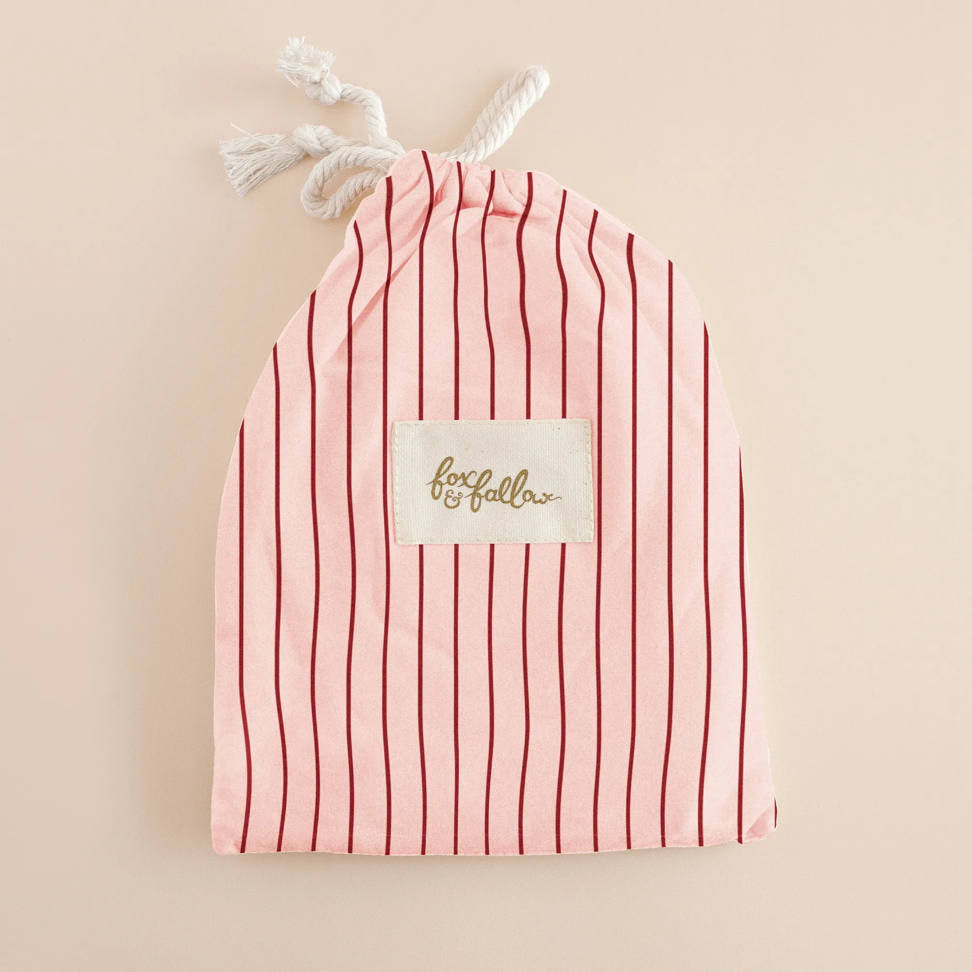 Strawberry Stripe Sábana Orgánica Ajustada para Cuna