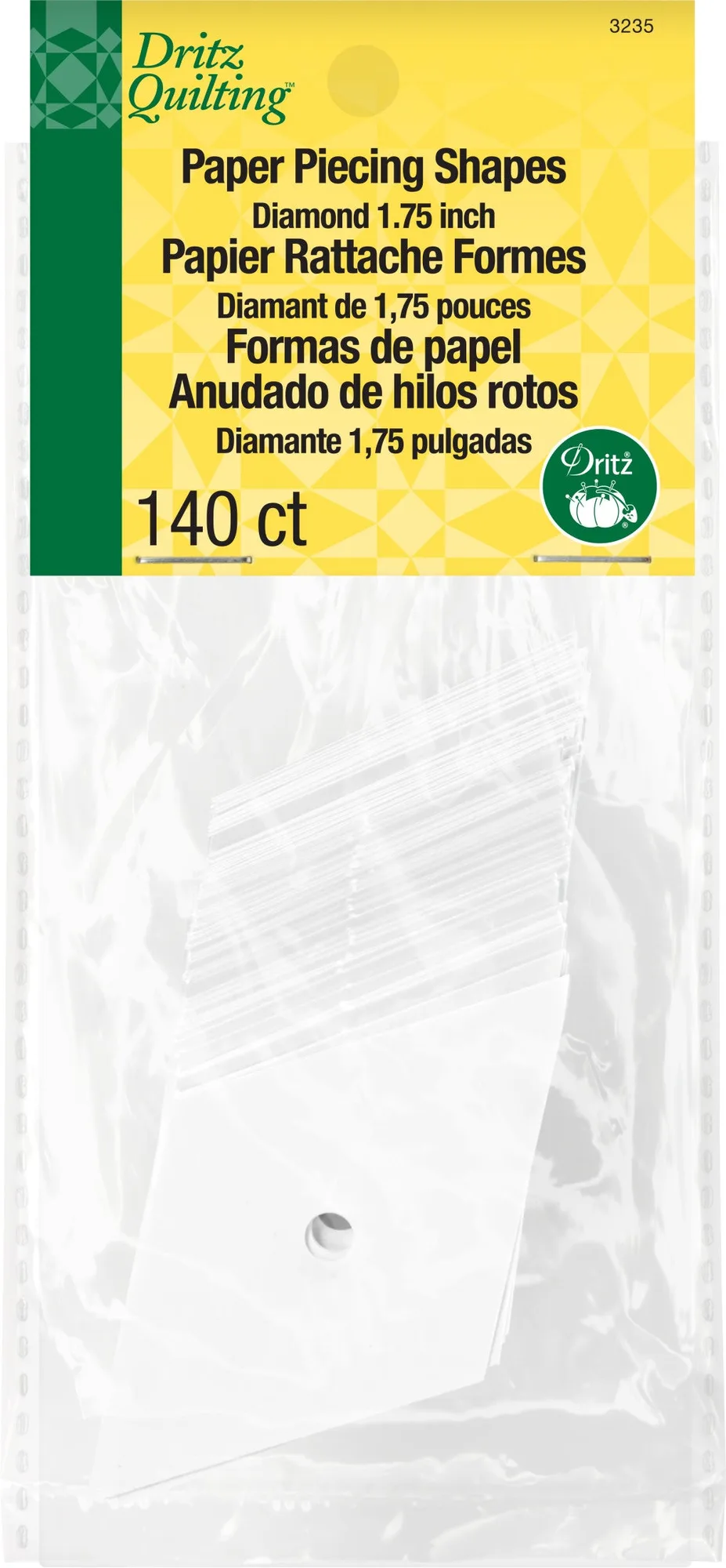 1-3/4" Diamond Paper Piecing Shapes, 140 pc