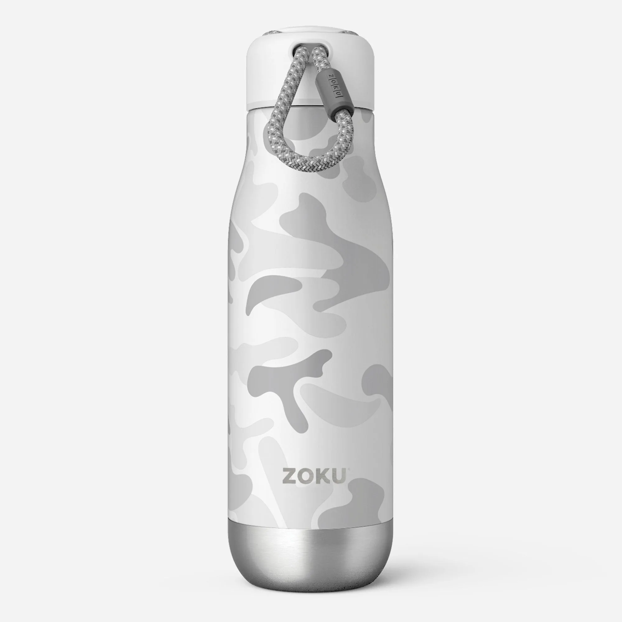 18oz Stainless Steel Bottle - White Camo