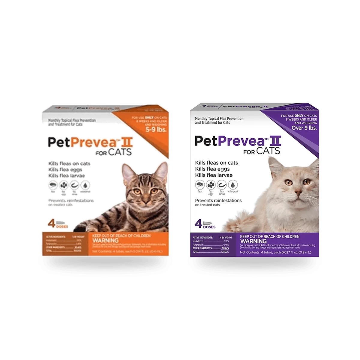 PetPrevea II Flea Topical Treatment for Cats (4 doses)