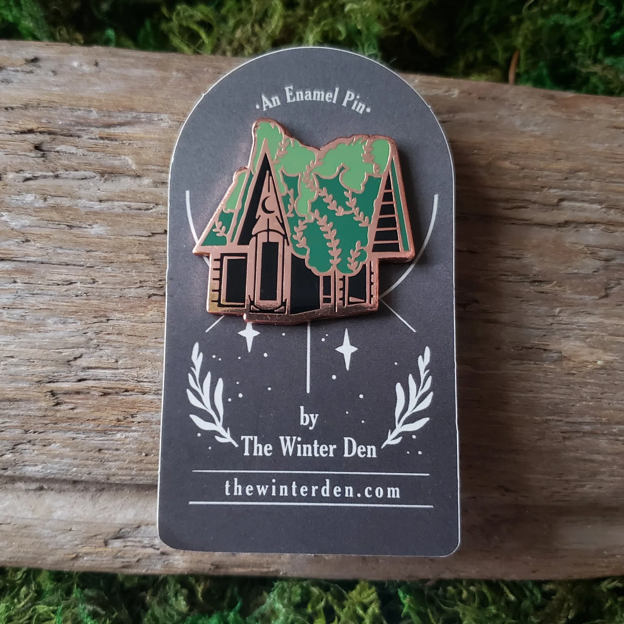 How to Style the Witch Cottage Enamel Pin on a Hat