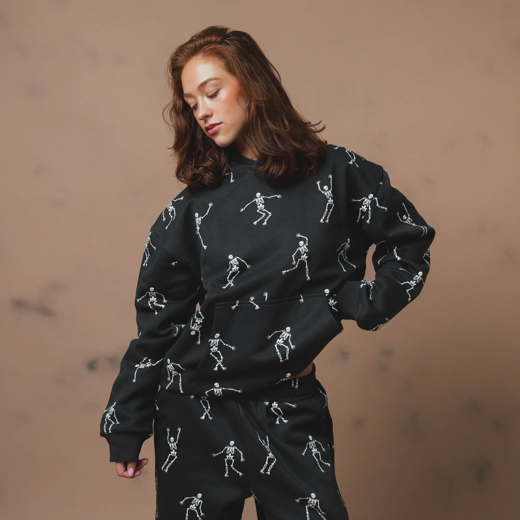 Adult Unisex Hoodie - All Over Skelly