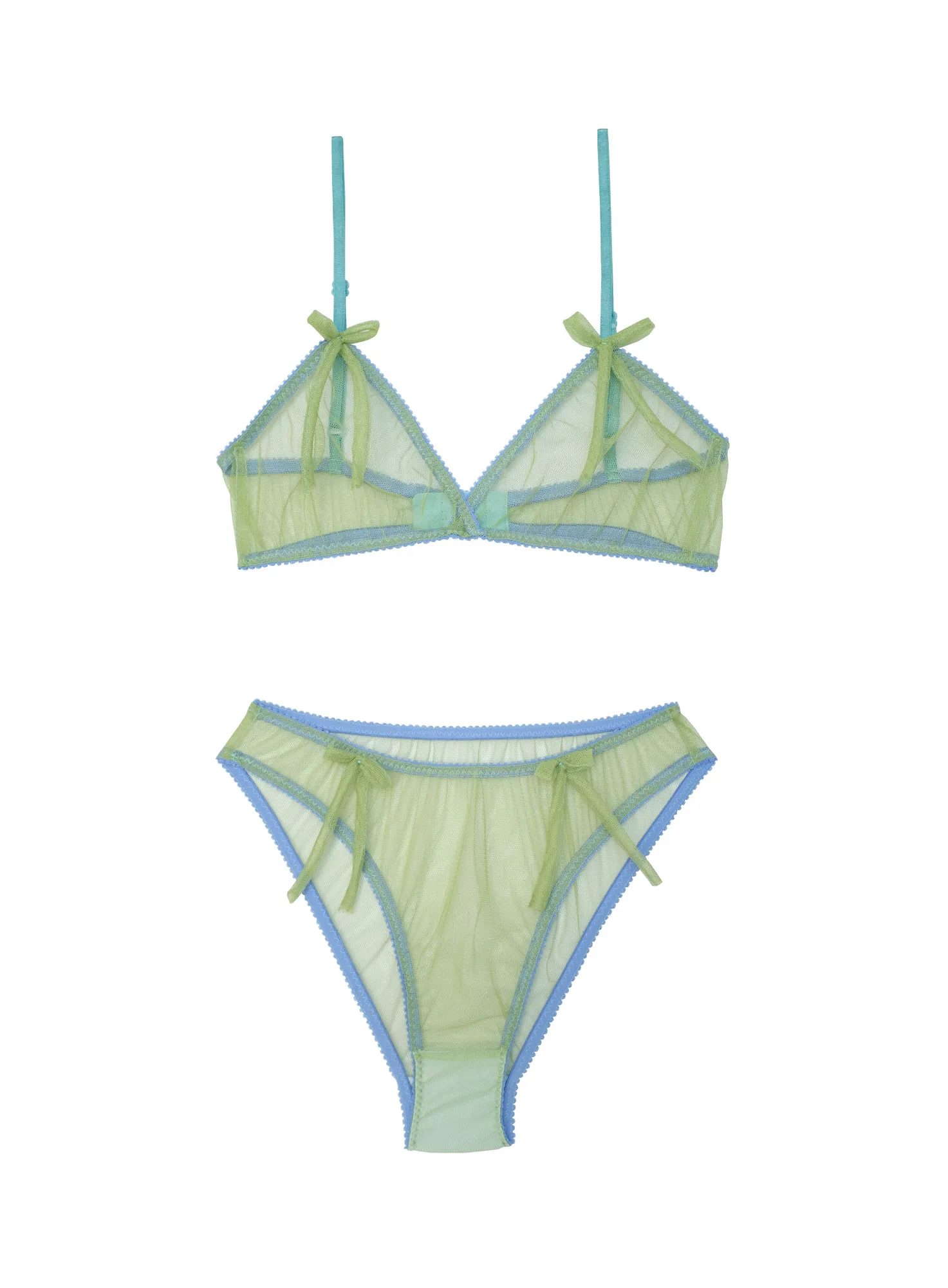 Green Tulle Underwear Set: Fit and Care Guide