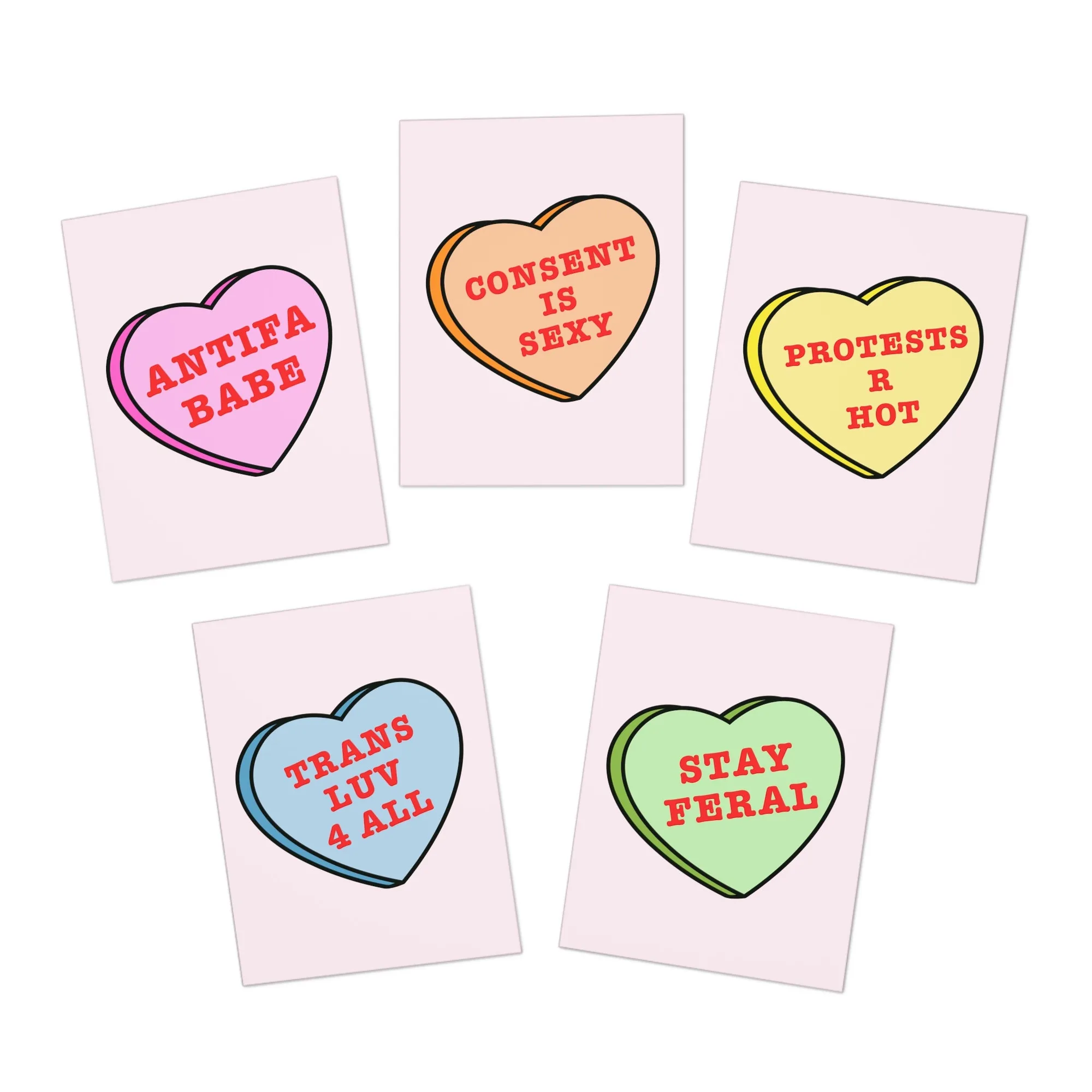 How to Use a Conversation Hearts Greeting Card Pack