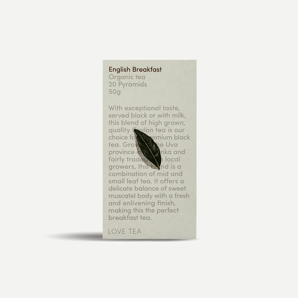 Guía de compra de bolsitas de té English Breakfast en pirámide