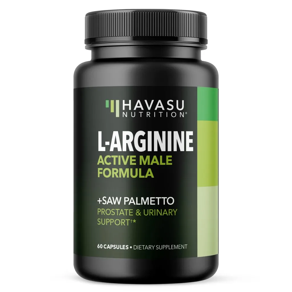 L-Arginine + Saw Palmetto Capsules, 60ct