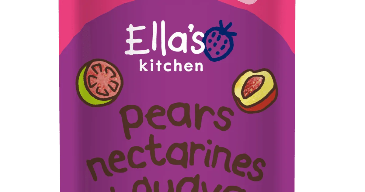 Pear, Nectarines + Guava Puree | Baby Food Pouch