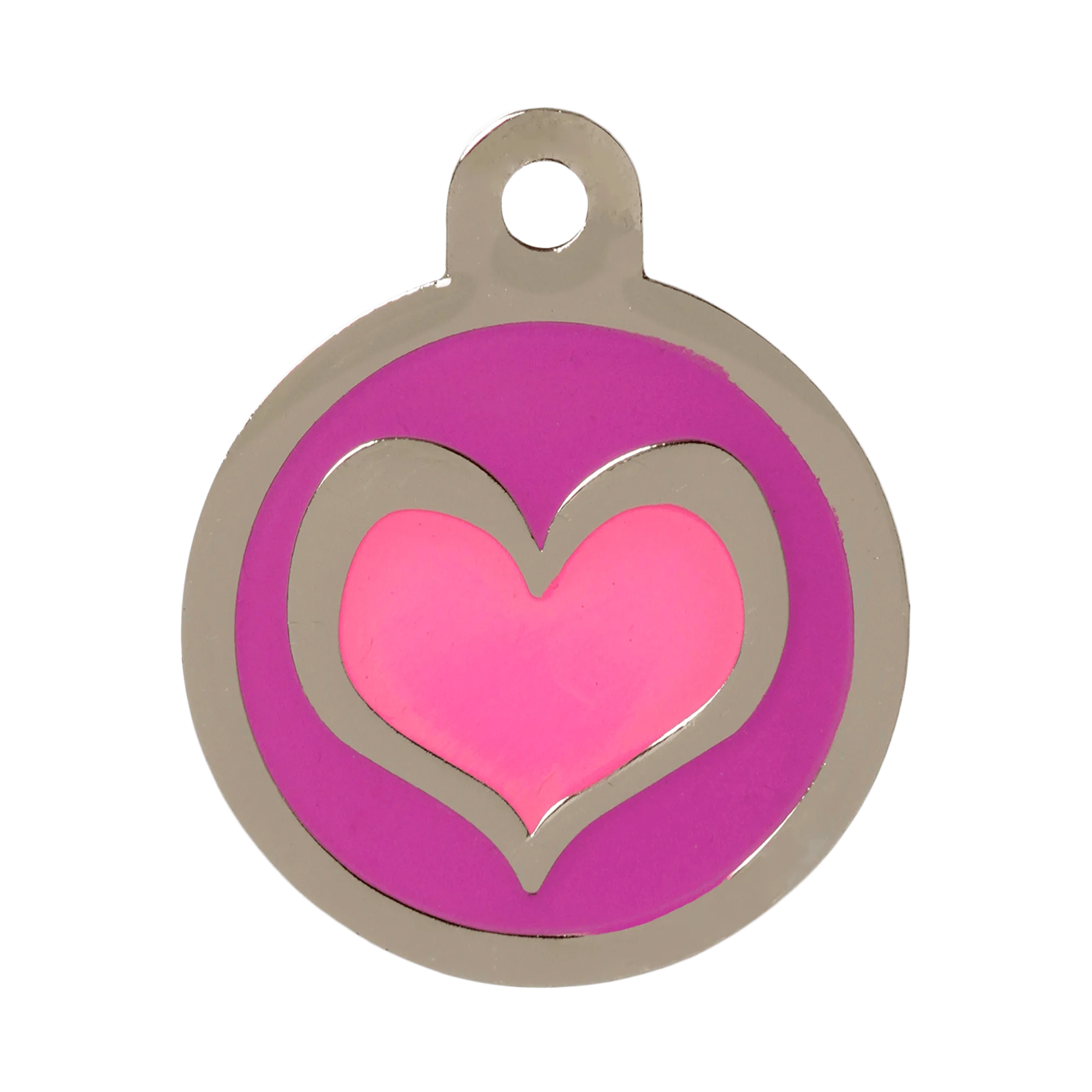 Heart Pink and Purple Pet Tag