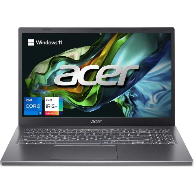 Acer Aspire 5 15 Slim Laptop | 15.6" FHD (1920 x 1080) IPS |Core i7-1355U | Intel Iris Xe Graphics | 16GB LPDDR5 | 512GB Gen 4 SSD | Wi-Fi 6E | USB4/Thunderbolt 4 | Backlit KB | A515-58M-7570, Gray (f