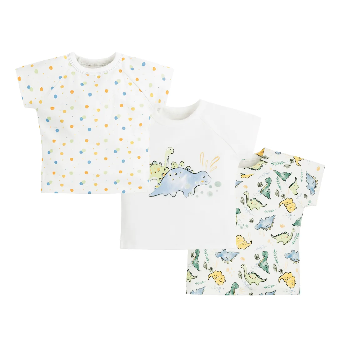 T-shirt Jongens Dino gemengd - 3-pack