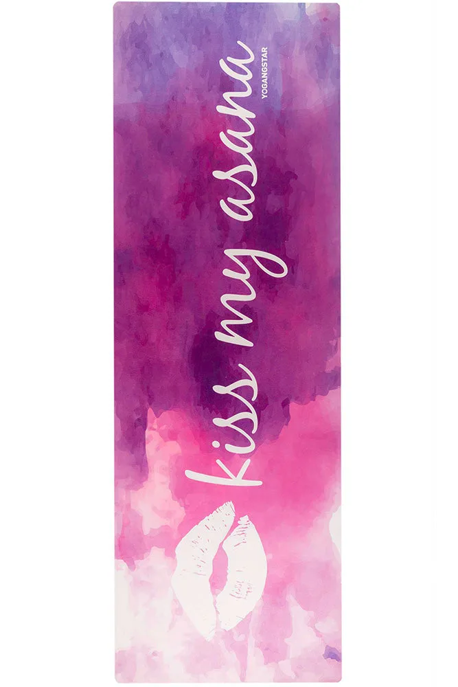 Kiss My Asana White Yoga Mat + Free Yoga Bag