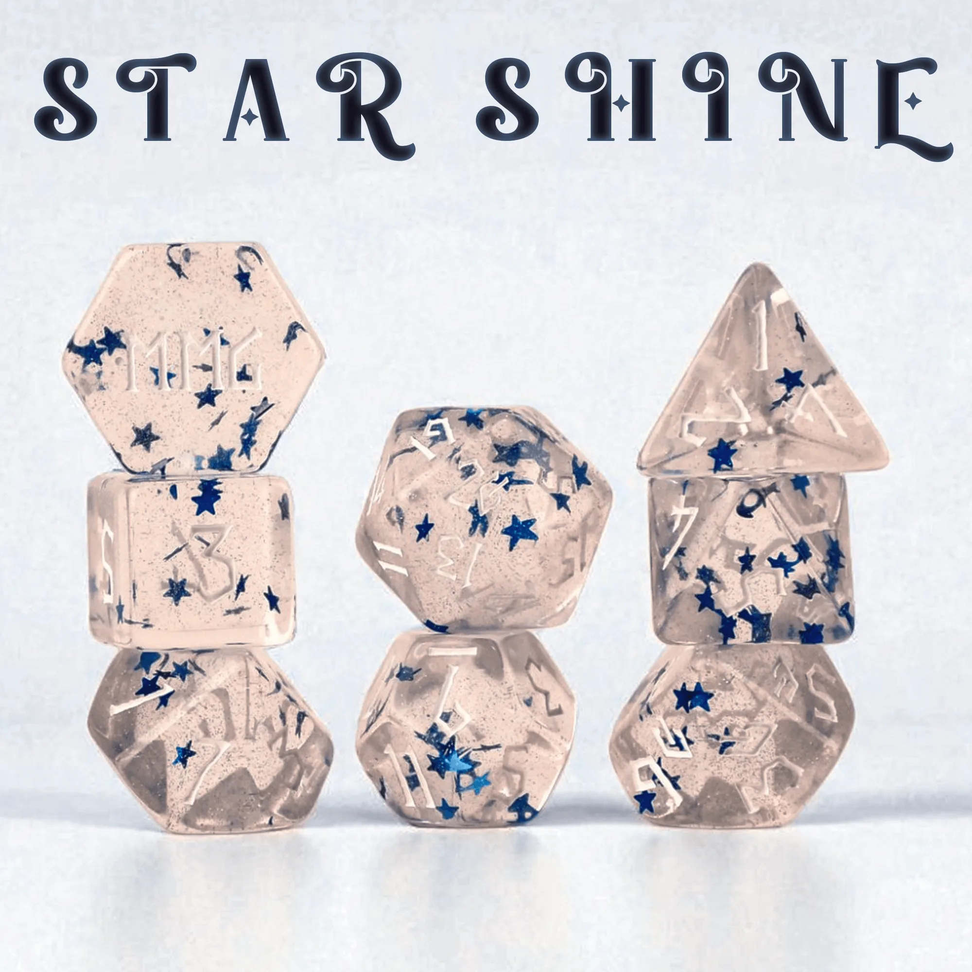 PRE-ORDER || Star Shine Resin Dice Set