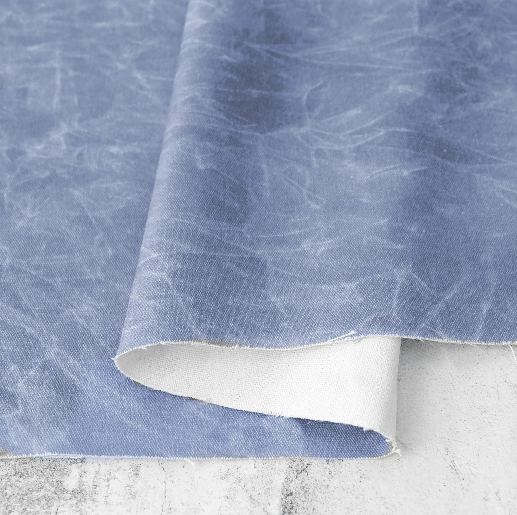 Chambray Faux Waxed Duck Canvas 1 Yard Cuts