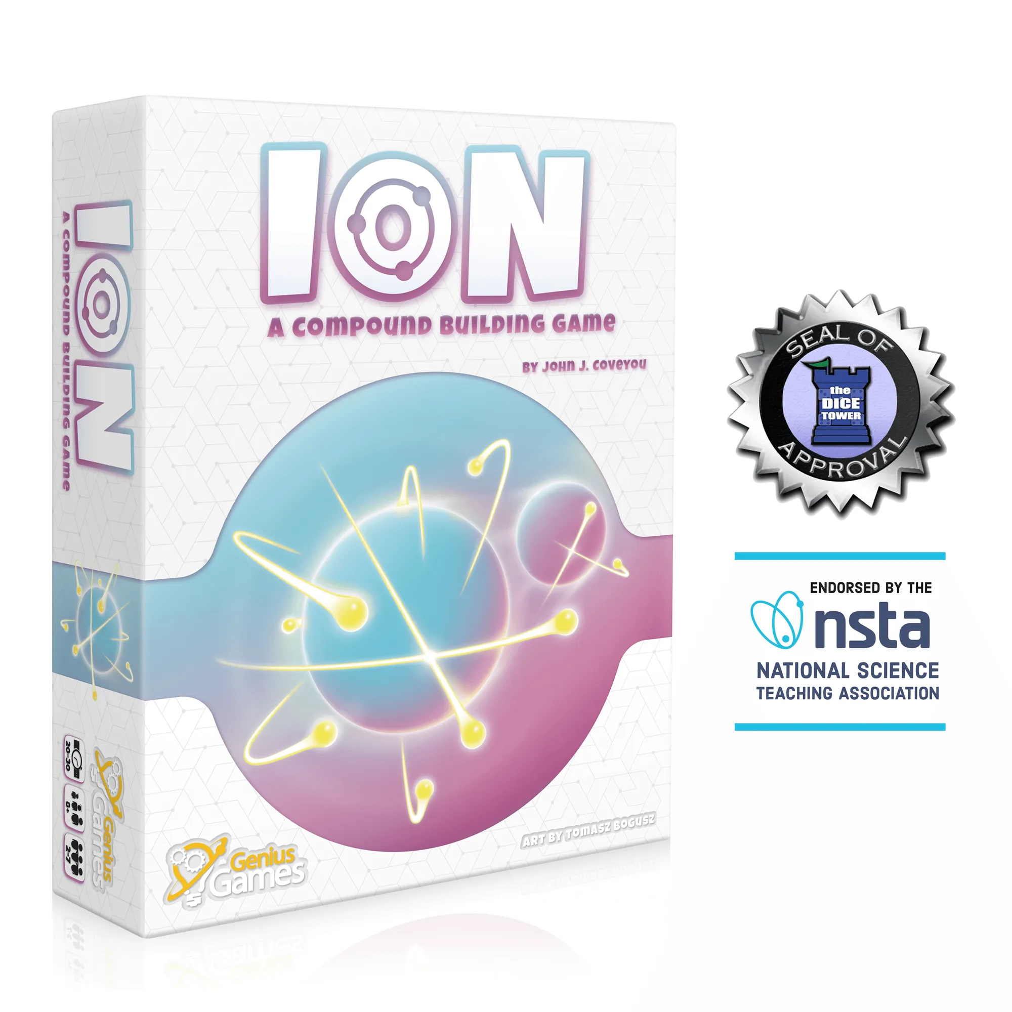 Ion: A Compound Building Game (2nd Edition) | Endorsed by the National Science Teaching Association | Dice Tower Seal of Approval | A Science Accurate Chemistry Card Drafting Game About Cations, Anion