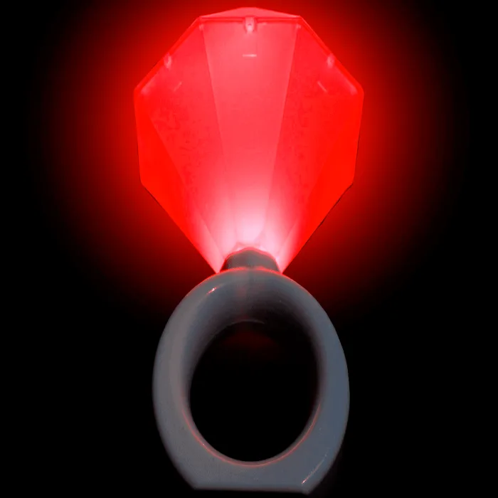 8" Red LED Diamond Ring Lights - Pack of 3