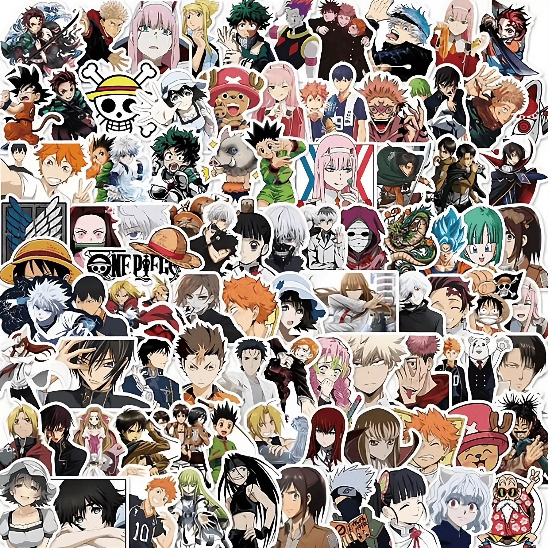 100pcs Mixed Anime Waterproof Stickers