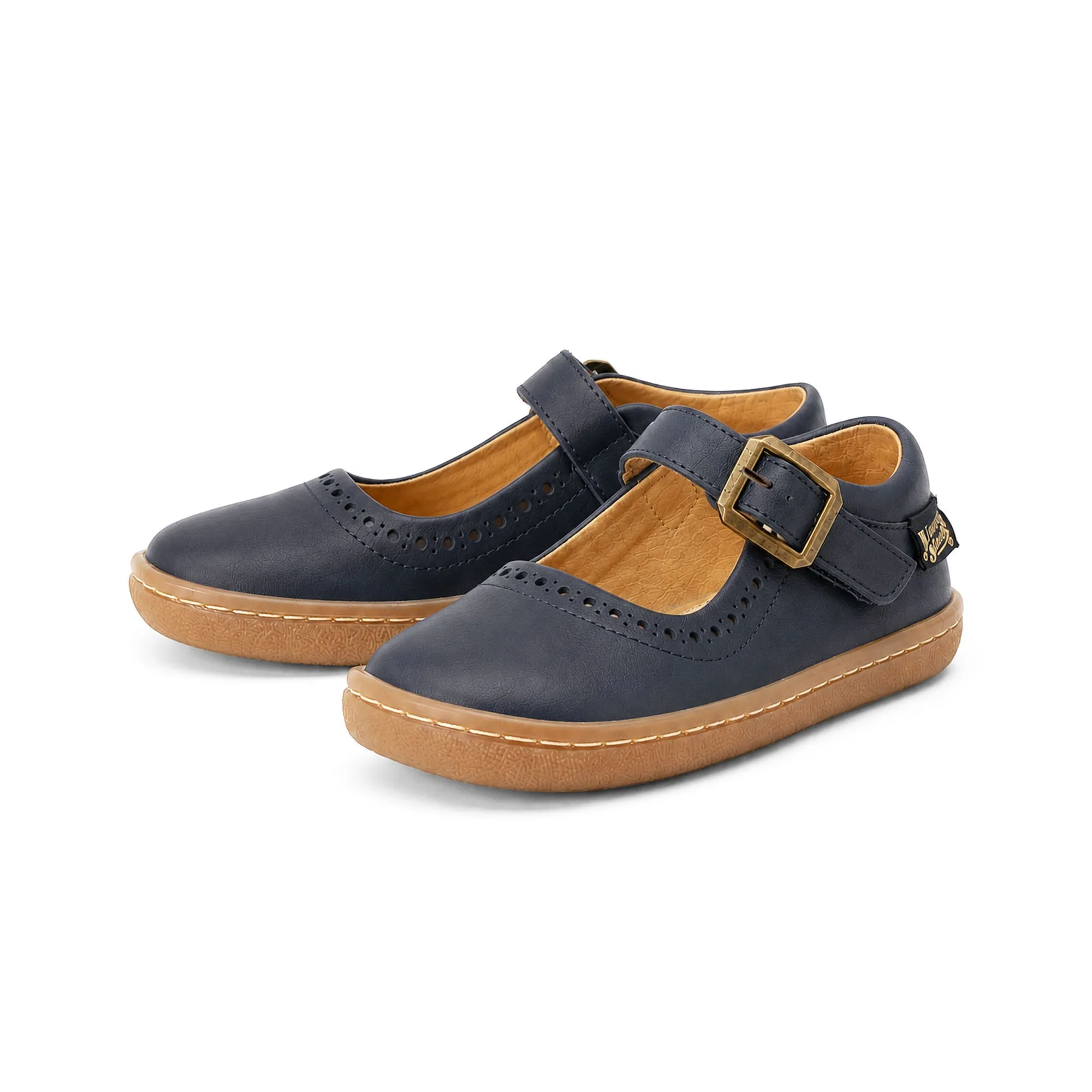 Holly Mary Jane Kids Barefoot Shoe - Navy Leather