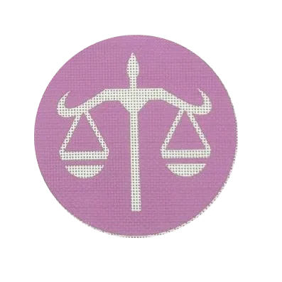 Lienzo de needlepoint Libra + paquete de hilo opcional