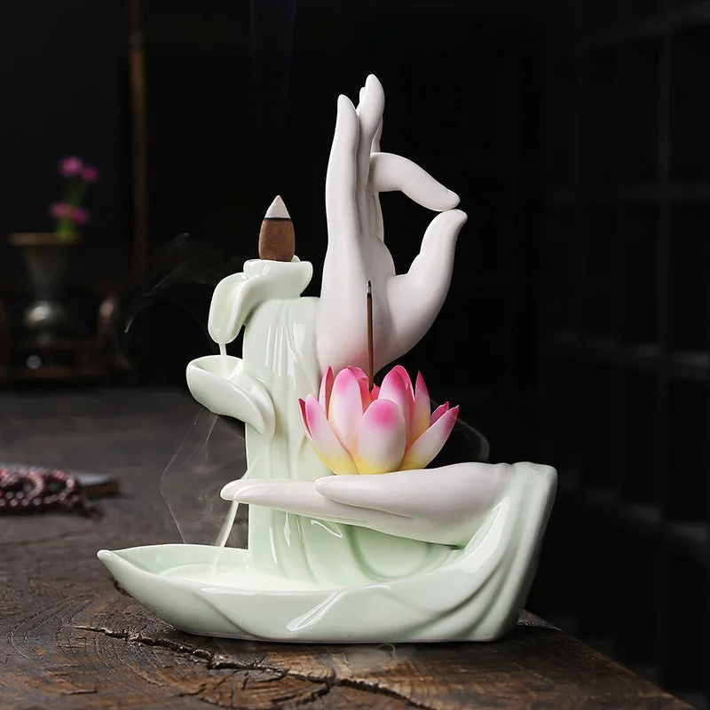 Lotus Backflow Waterfall Incense Burner