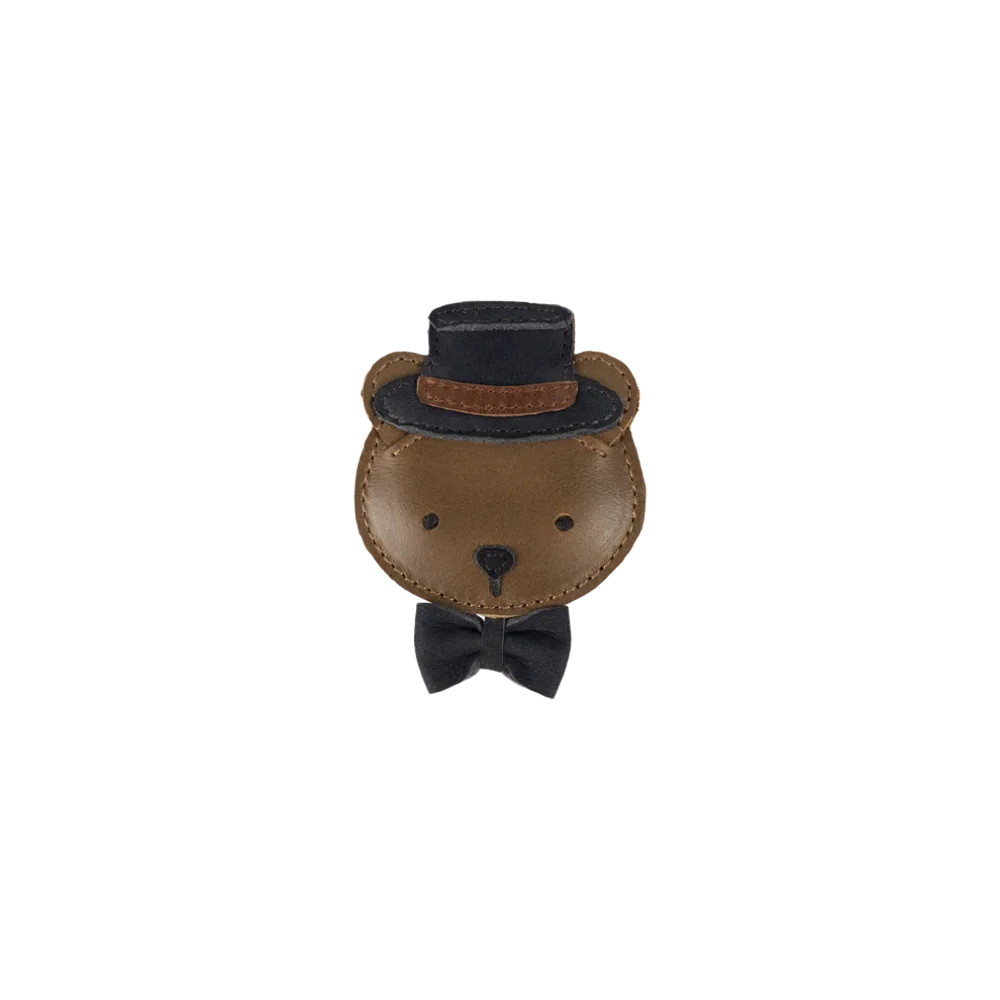 Ceesie Clip | Bear | Cognac Classic Leather