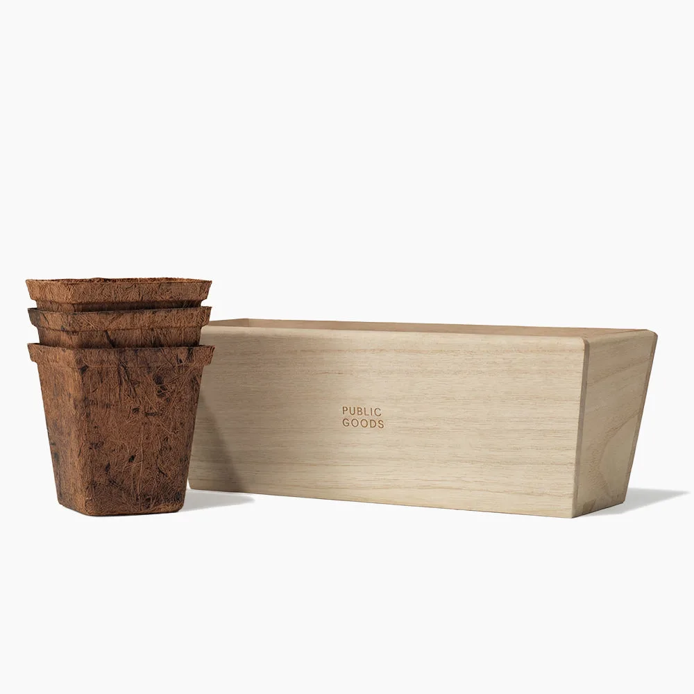 Macetero de madera para hierbas