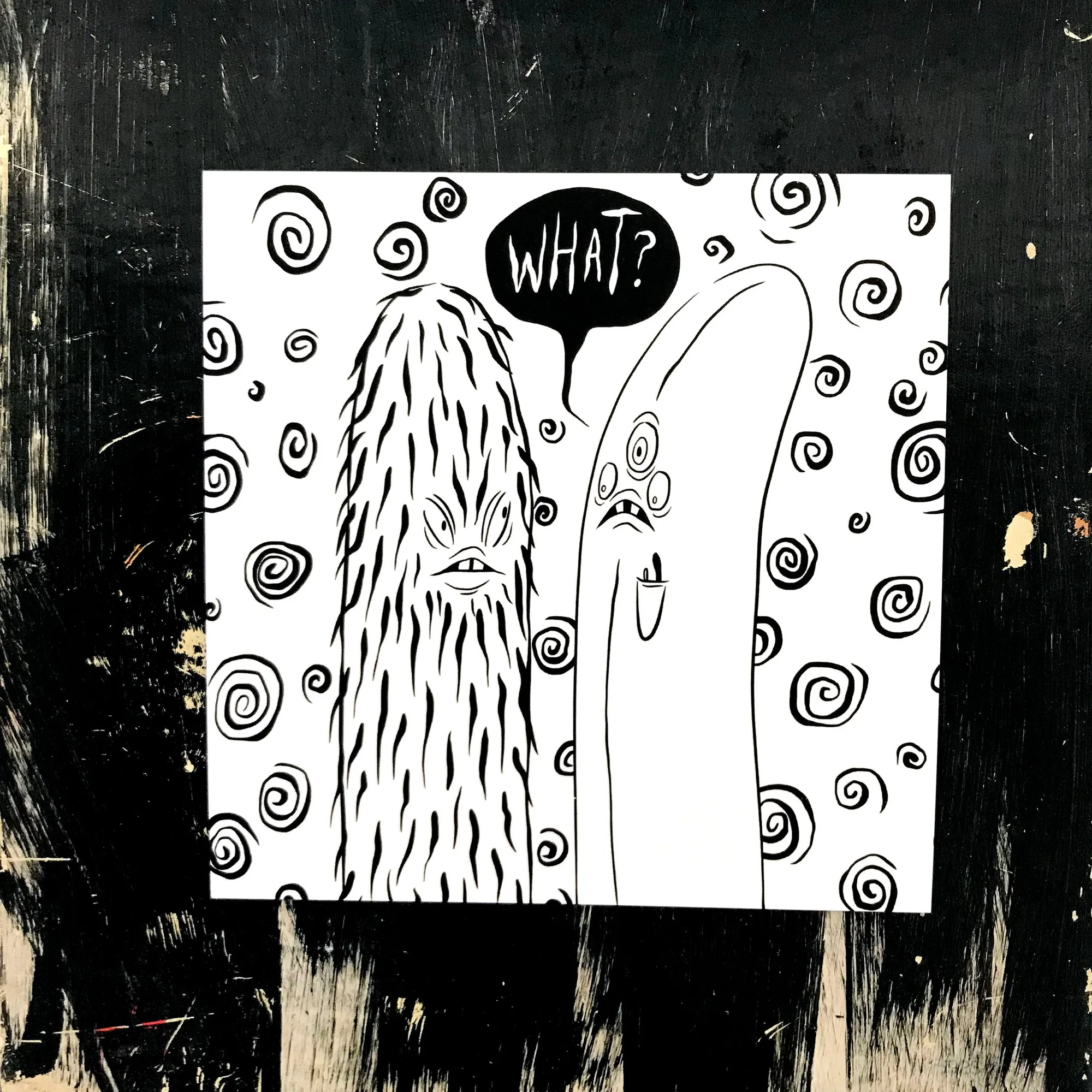 WHAT postcard print
