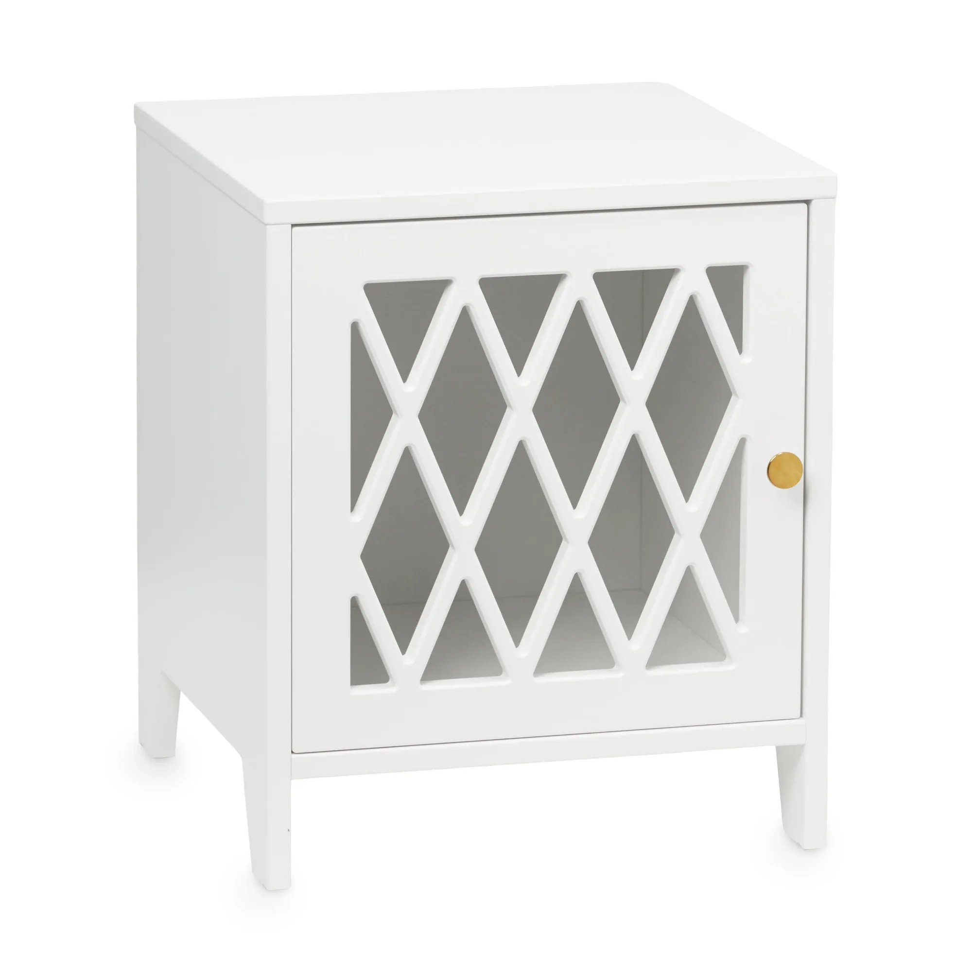 Harlequin Bedside Table - White