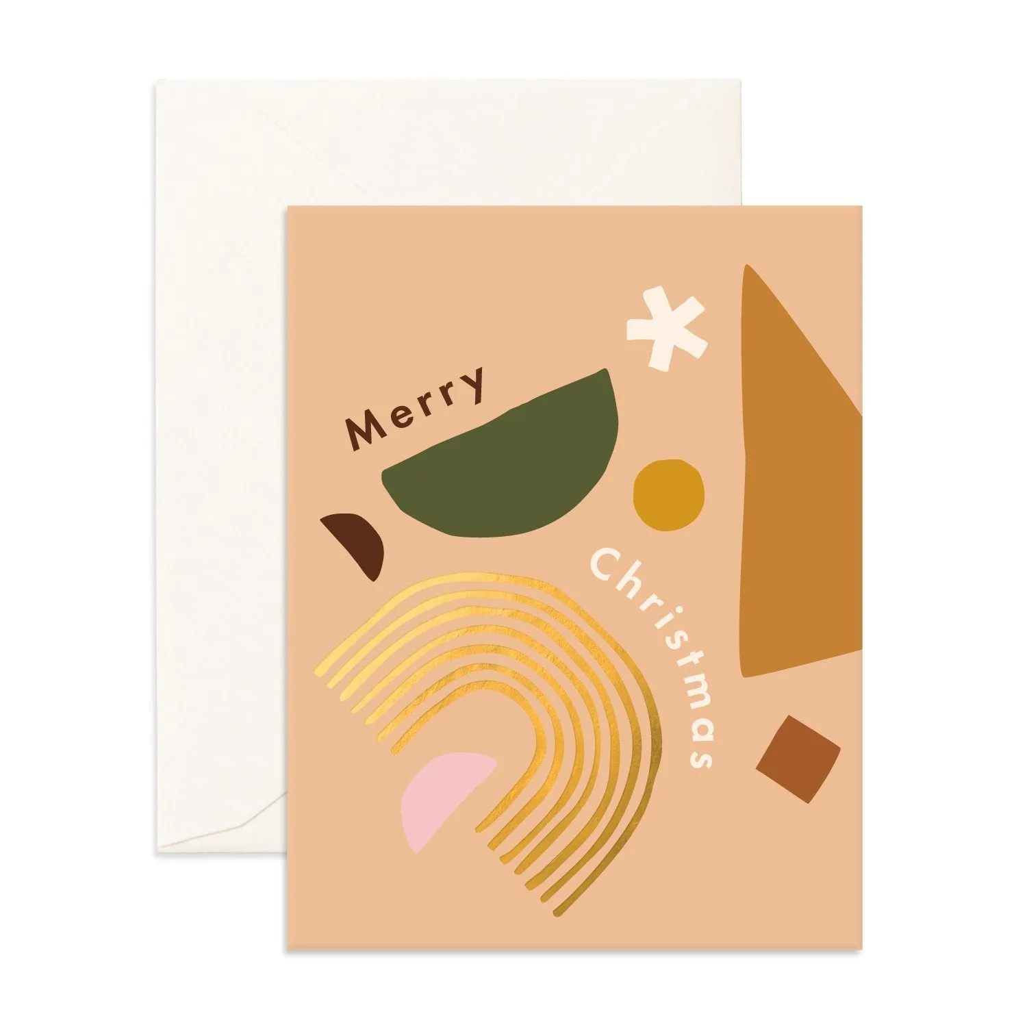 Christmas Boho Shapes Greeting Card