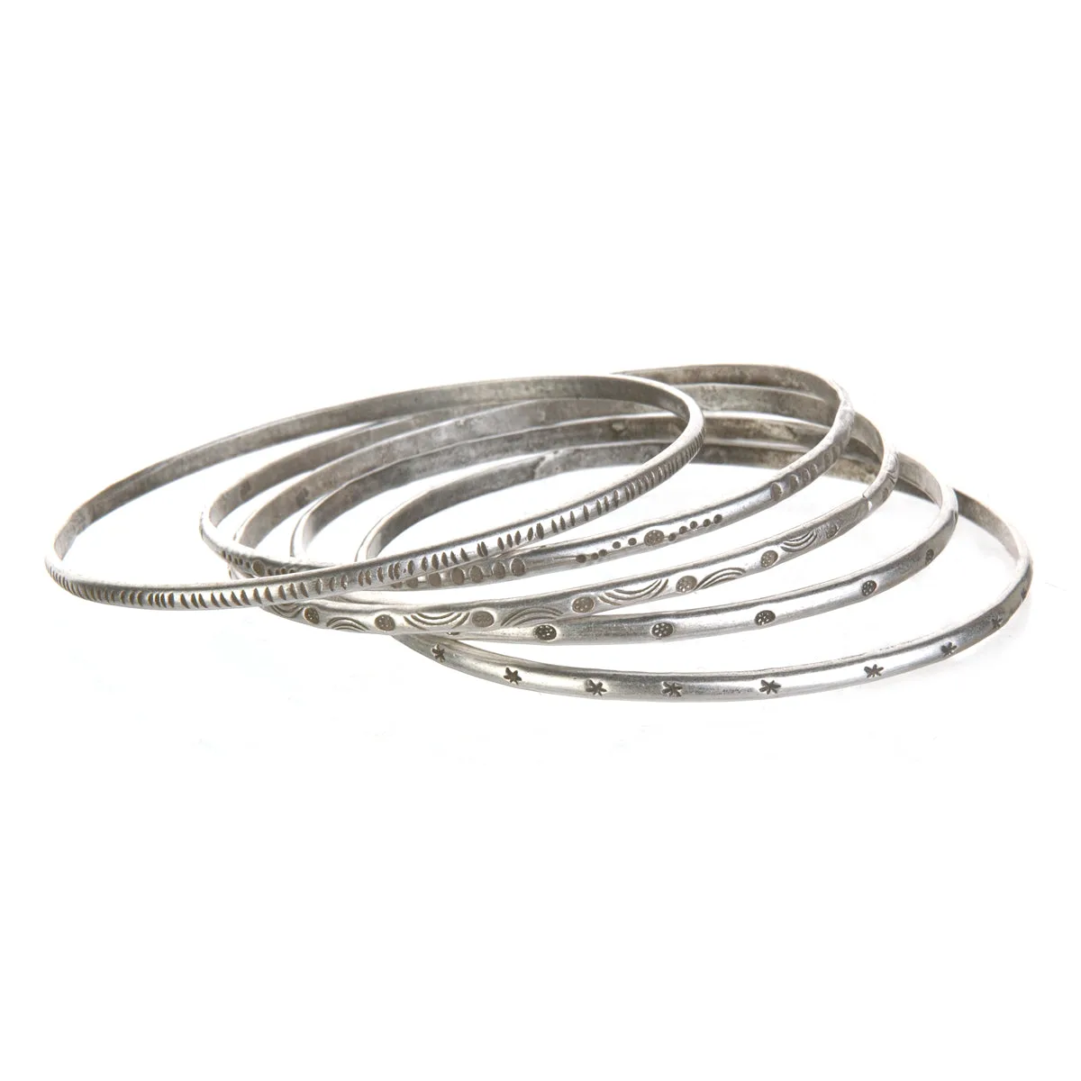 Bracelet Bangle Argent Gravé - Mélodie