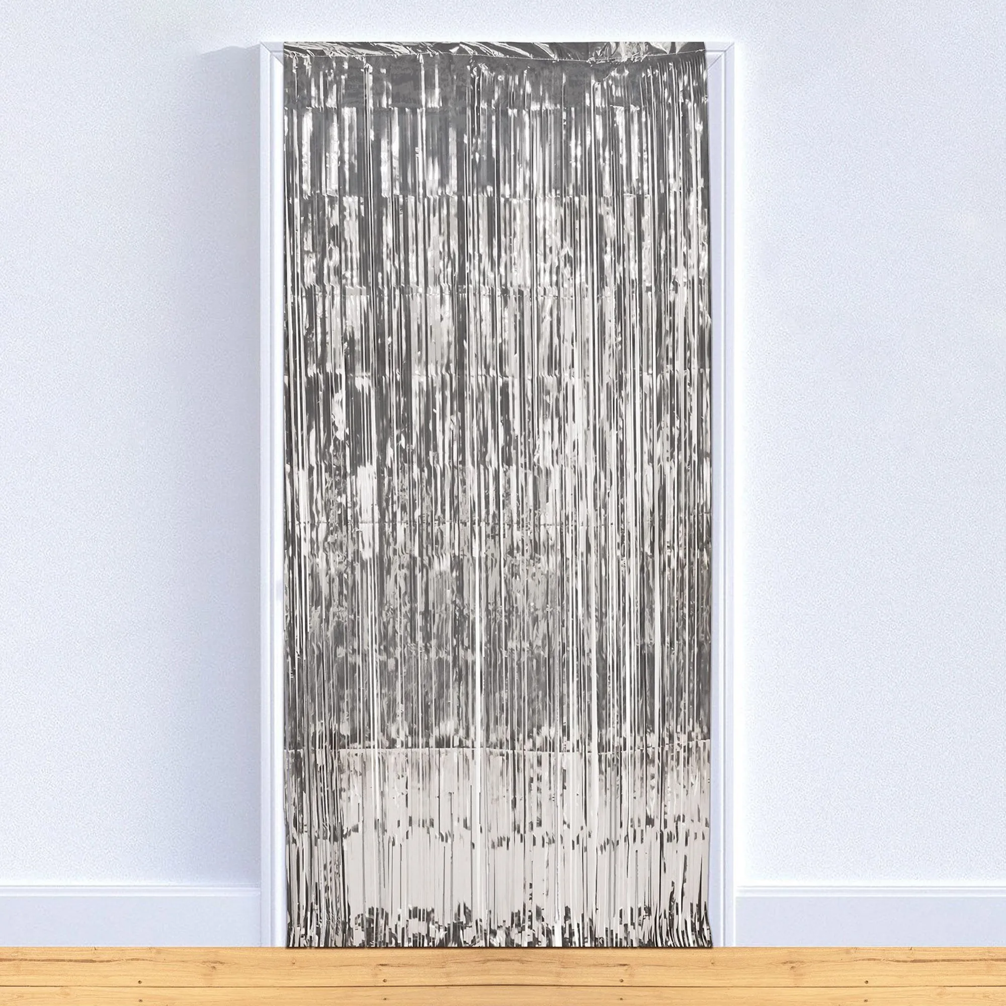 How to Hang a Metallic Fringed Door Curtain