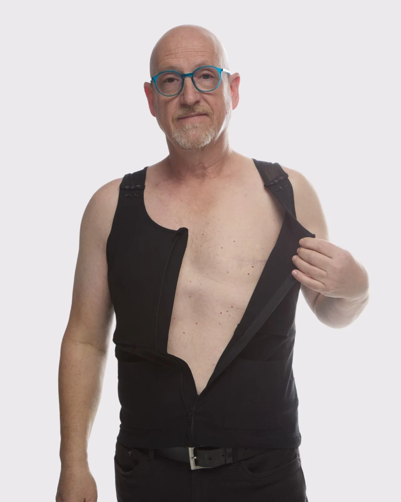Chaleco postquirúrgico para mastectomía masculina
