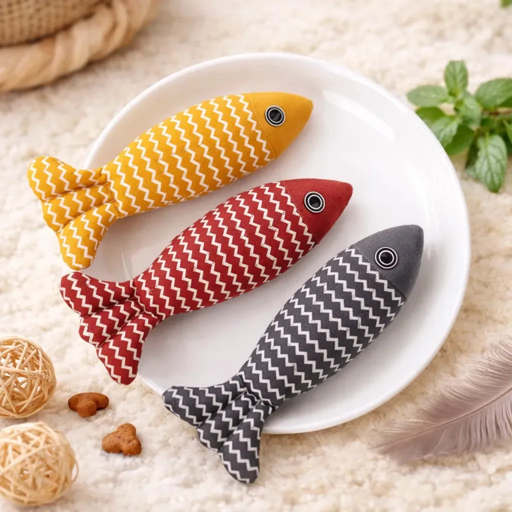 Gioco all'erba gatta a forma di pesce per gatti – Gioco interattivo da 20 cm/30 cm/40 cm per mordere e scalciare